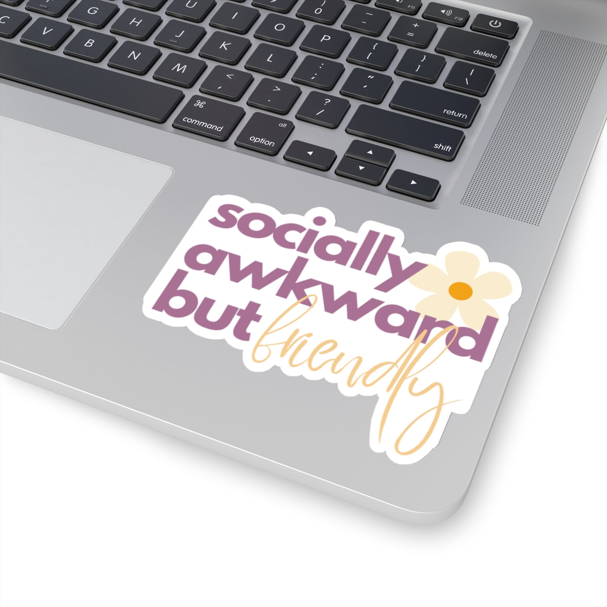 Socially Awkward but Friendly Vinyl Sticker, Mental Health Sticker, ADHD Sticker, Gift Idea, Gift for Her, Cup Sticker, Laptop Sticker