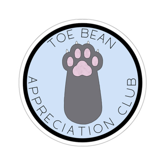 Toe bean appreciation club vinyl sticker, cat lover sticker, gift for her, gift for mom, Mothers Day gift, gift idea, cat sticker, trendy