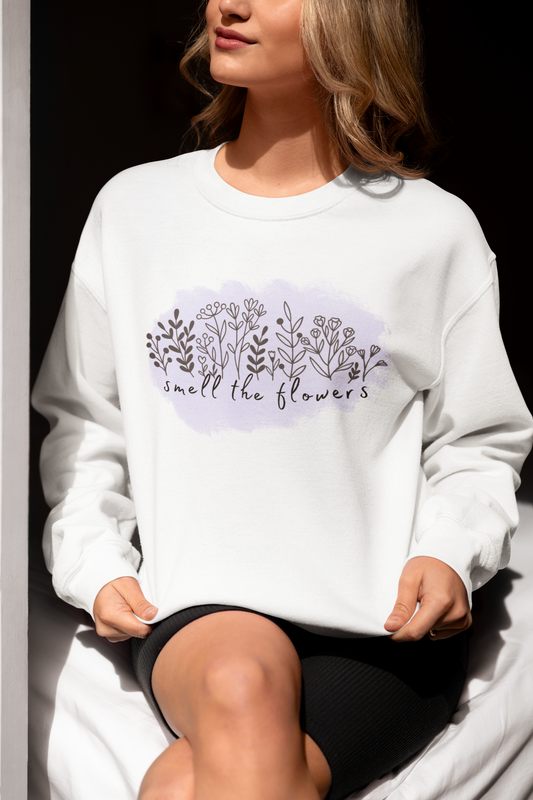 Smell the Flowers - Unisex Heavy Blend™ Crewneck Sweatshirt