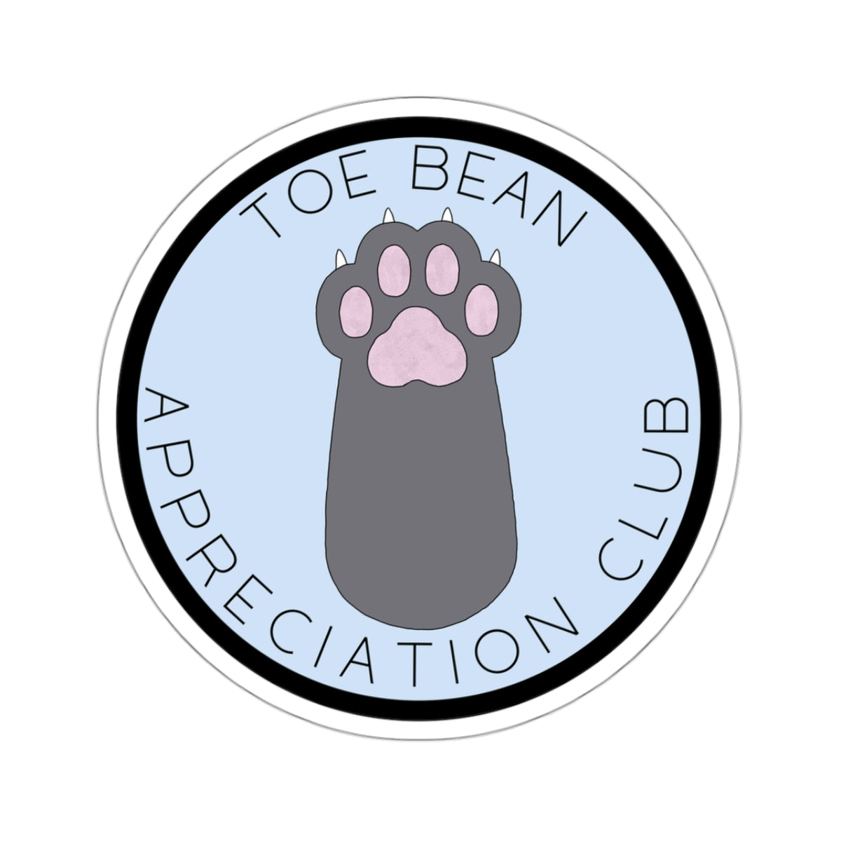 Toe bean appreciation club vinyl sticker, cat lover sticker, gift for her, gift for mom, Mothers Day gift, gift idea, cat sticker, trendy